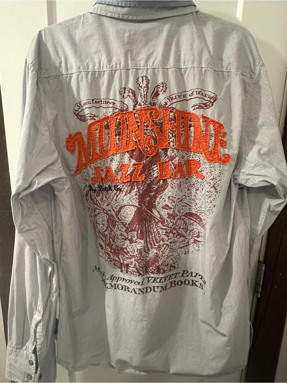 Scotch & Soda Embroidered Graphic Men’s Light Gray Button-Up Shirt 472/500